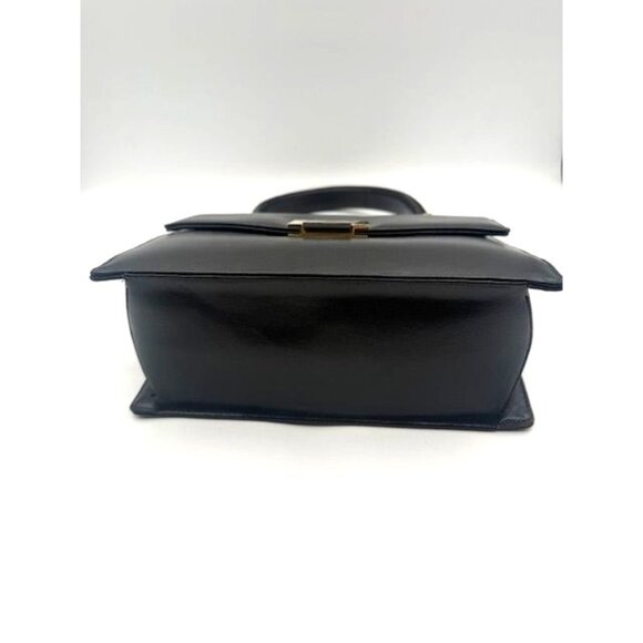 Vintage Koret Black Leather Minimalist Adjustable Strap Handbag w/ Coin Purse - Picture 6 of 14
